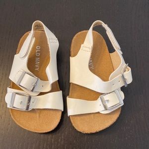 Old Navy Faux-suede double buckle sandals, size 6-12 months